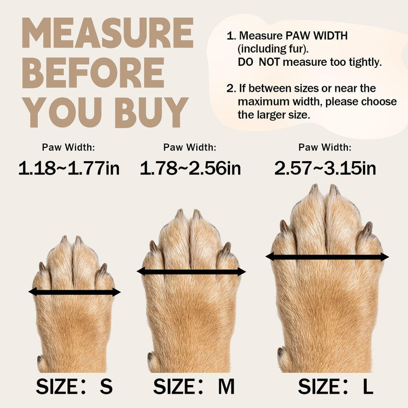 Disposable Dog Booties for Dog Cats,32Pcs Pet Booties Waterproof and Breathable with Adjustable Bandage,Paw Socks Protector for Small Medium Large Dogs(S,Paw Width:1.18~1.77in) Size S: Paw Width 1.18-1.77"