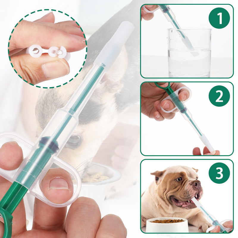 3pcs Pet Pill Shooter,Pill Popper for Cats,Dog pill shooter,Pet Feeding Dispenser Tool for Small Animal,Pet Feeding Push Pull（Red Blue Green） - PawsPlanet Australia