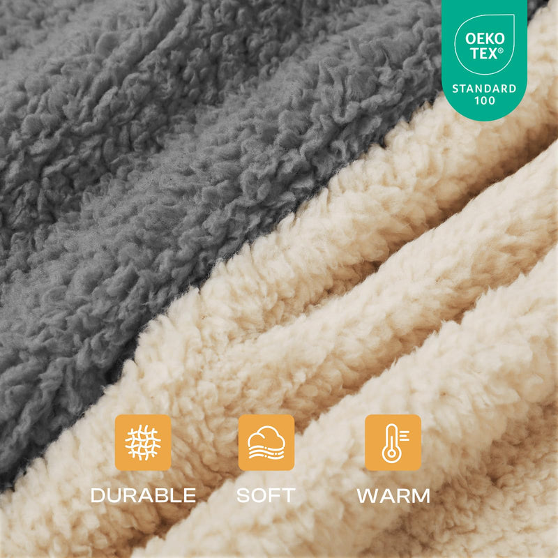 Luciphia Premium Fleece Pet Blanket for Small Medium Dogs Puppy Soft Sherpa Calming Cat Throw Blankets(Beige,57x40 inches) Beige 57x40 inches - PawsPlanet Australia