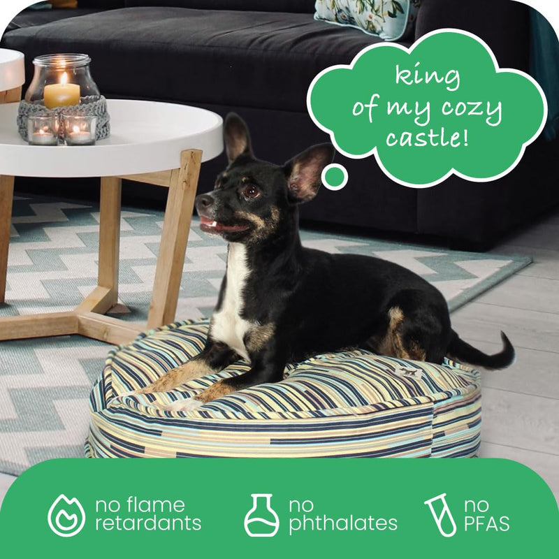 Molly Mutt Petite Dog Duvet Cover - Round - I Don't Like Mondays Print - Measures 20’’ x 4’’ - 100% Cotton - Durable - Breathable - Sustainable - Machine Washable Dog Bed Cover - Pre-Shrunk I Don't Like Monday's 20" X 4" - PawsPlanet Australia