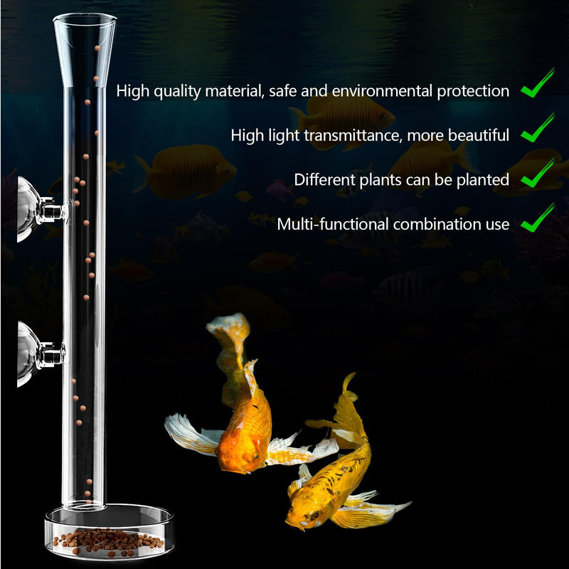 8 Pcs Shrimp Feeding Tube and Dish Fish Feeder Tube Tray for Plant Holder for Aquarium Fiberglass Fish Tank Feeding Tray (10inch) 10inch - PawsPlanet Australia