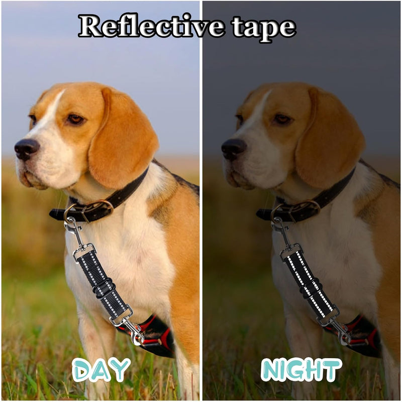 Prong Collar Backup, Adjustable Dog Collar Clip Reflective Safety Clip for Prong Collar Reflective Black - PawsPlanet Australia
