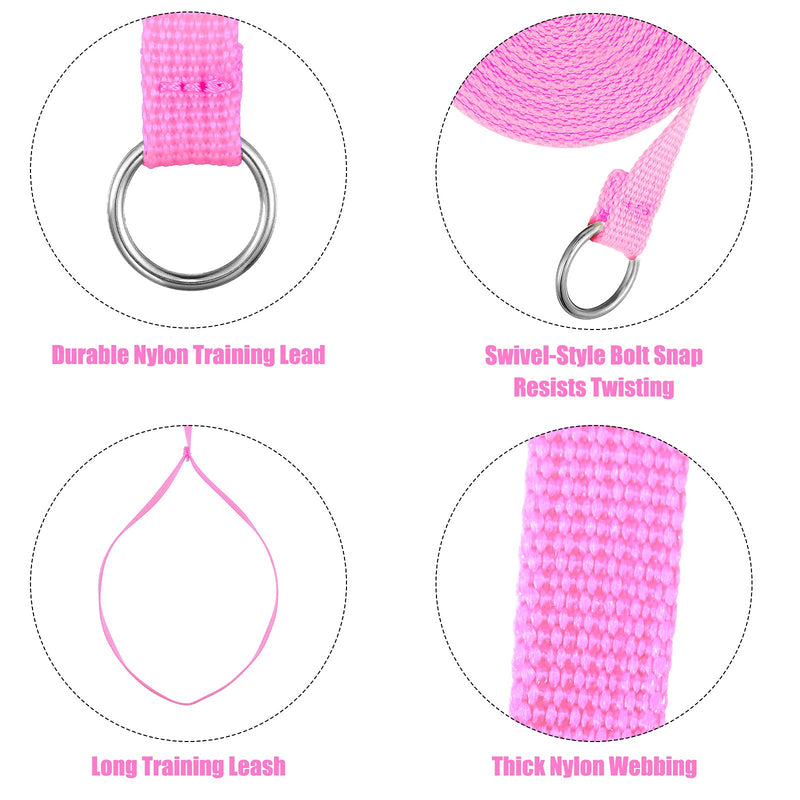 18 Pieces Slip Leads Dog Leash Pet Rope with O-Ring 6 Feet for Medium Large Dogs Grooming Shelter Rescues Walking Training Black, Pink, Green, Red, Blue, Purple - PawsPlanet Australia