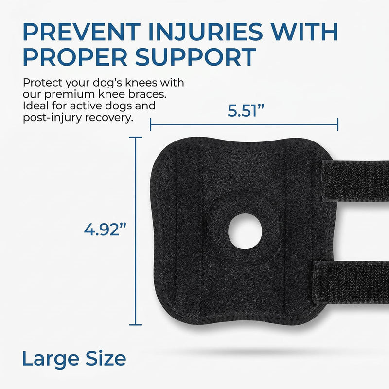 1 Pair Dog Leg Brace for Front & Rear Legs, Supportive Brace for Weak Back Legs, ACL Tear, and Joint Discomfort, Joint Warps Adjustable Support Help Hind Legs Injuries Sprains Arthritis-Large Brace