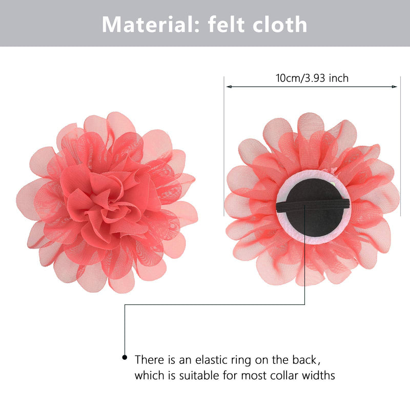 WILLBOND 30 Pieces Dog Collar Flowers Bulk Pet Flower Bow Ties Multi-Color Dog Charms Flower for Cat Puppy Dog Collar Grooming Accessories 30 Colors 10 cm - PawsPlanet Australia