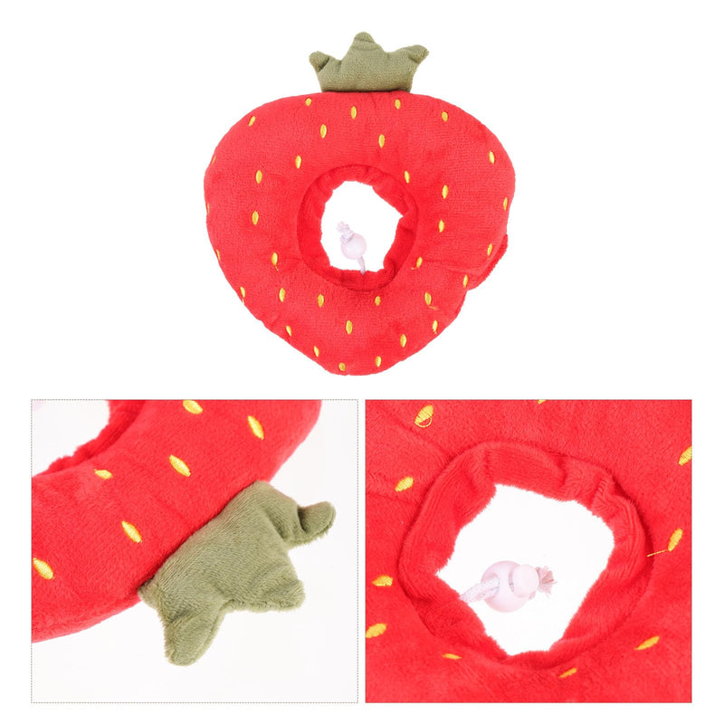 PRETYZOOM Soft Anti-Lick Cat Collar in Fruity Shape Made of Breathable Lint Adjustable for Recovery Time and Protection After Surgery Cute and Comfortable