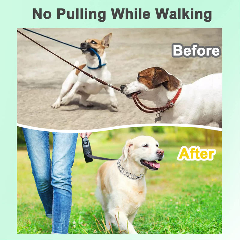Prong Training Collar for Dogs, Adjustable Dog Pinch Collar with Quick Release Buckle, No Pull Collar for Small Medium Large Dogs, Extra Link and Caps M/L(17-23" Neck, 3.5mm)