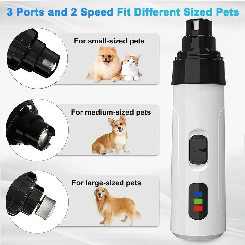 Electric Dog Nail Grinder & Cat Nail Clippers with Safety Guard-USB-C Rechargeable,Silent Groom P/ro,Low Noise Dog Nail File & Paw Tr/immer for Small, Medium,Large Breed Dogs-Dog Grooming Tool