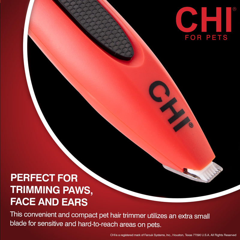 CHI for Pets Small Area Pet Hair Trimmer for Spot Trimming on Paws, Face and Ears | Sensitive Areas Fur Trimmer for Dogs or Cats | Face Trimmer for Dogs, Ear Trimmer for Dogs, Paw Trimmer for Dogs - PawsPlanet Australia