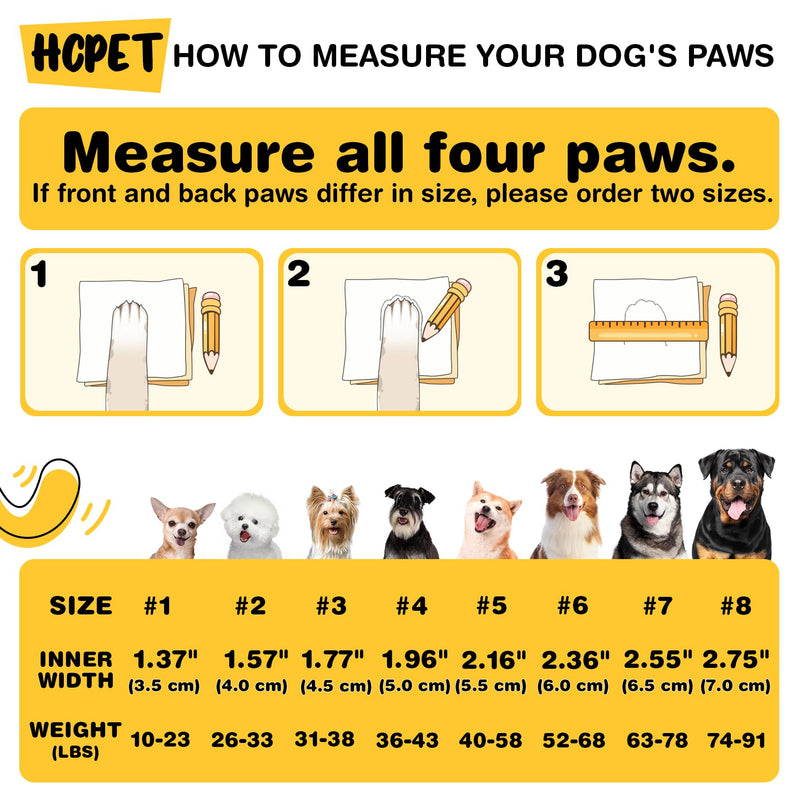 Hcpet Dog Shoes for Dogs, Dog Booties for Dogs, Anti-Slip Dog Boots & Paw Protectors for Hot Pavement Winter Snow Hiking with Reflective Straps Khaki Size 6, 4PCS Width 2.36 in - PawsPlanet Australia