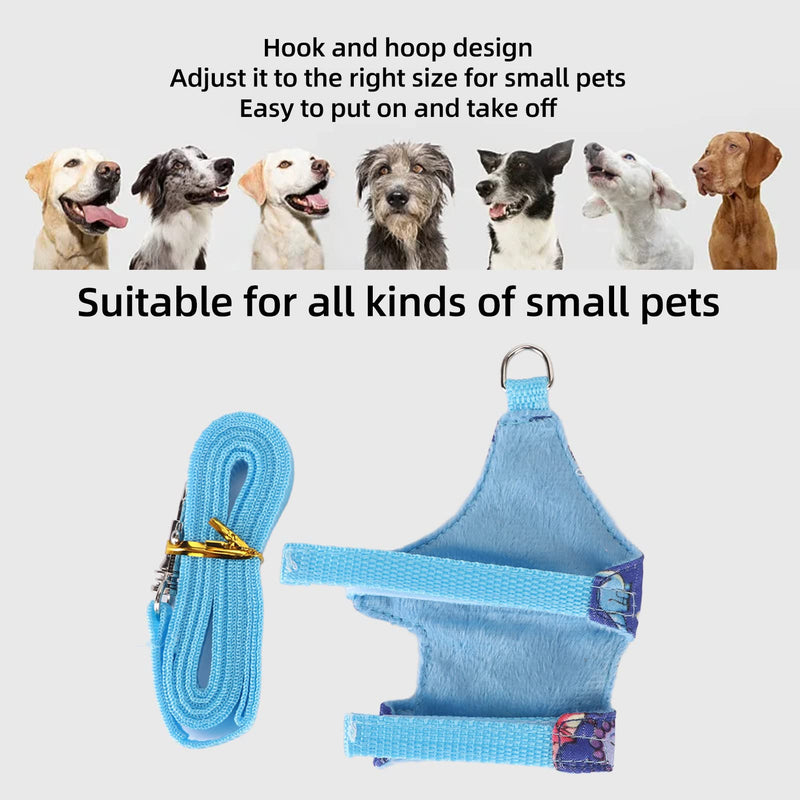 Ferret Harness Leash Changeable, Small Pet Supplies Pet Harnesses Soft Comfortable Cute Guinea Pig Vest Harness with D Ring for Small Animals,Pet Harnesses (Dinosaur Dinosaur Kingdom - PawsPlanet Australia