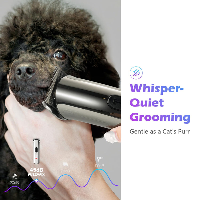 Professional Dog Grooming Clippers with Charging Dock, 5-in-1 Adjustable Blade Cordless Pet Grooming Kit 5 Speed Rechargeable Trimmer Hair Shaver with Detachable Guide Combs for Animal Horse - PawsPlanet Australia