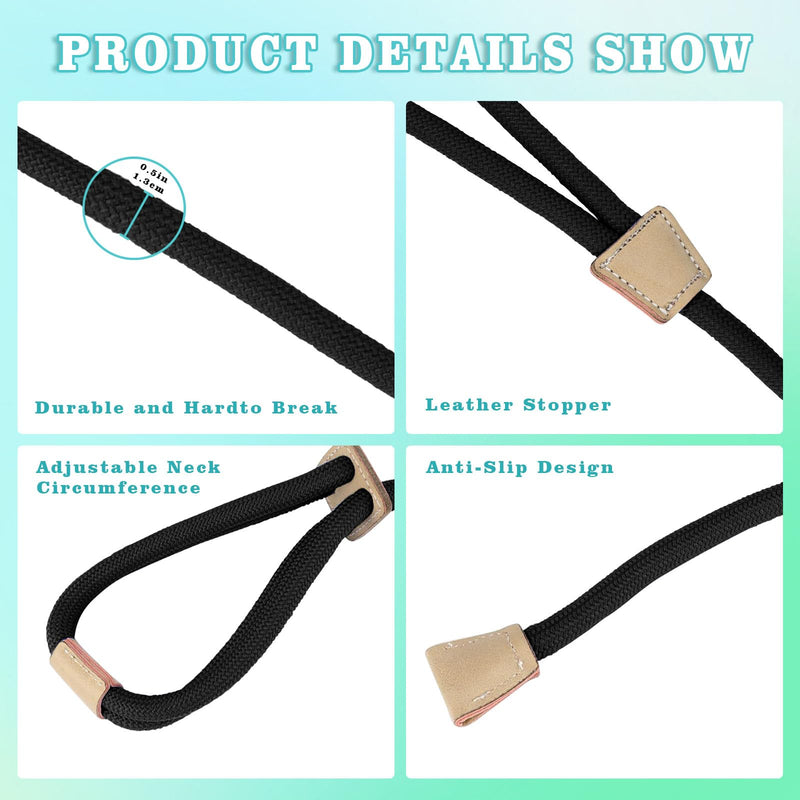 Mini Pig Harness & Leash, Adjustable 8 Feet Long Rope for Small to Medium Pet Pigs Black - PawsPlanet Australia