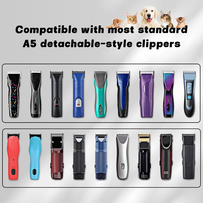 3 Pack 10# Removable Dog Grooming Blades, Made of Carbonized Steel, Suitable for Andis/Oster A5/Wahl KM Series, Cutting Length 1/16" (1.5 mm) 1.5mm - PawsPlanet Australia