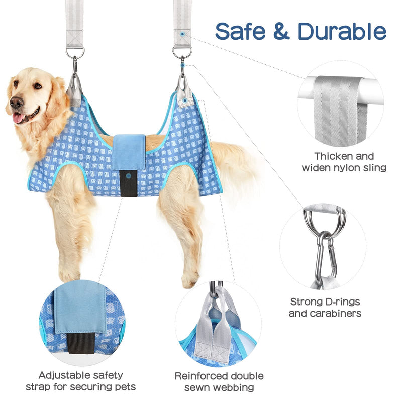 Dog Grooming Hammock, Pet Grooming Hammock Harness for Large Dogs, Dog Hanging Sling for Nail Clipping/Trimming/Cutting - PawsPlanet Australia