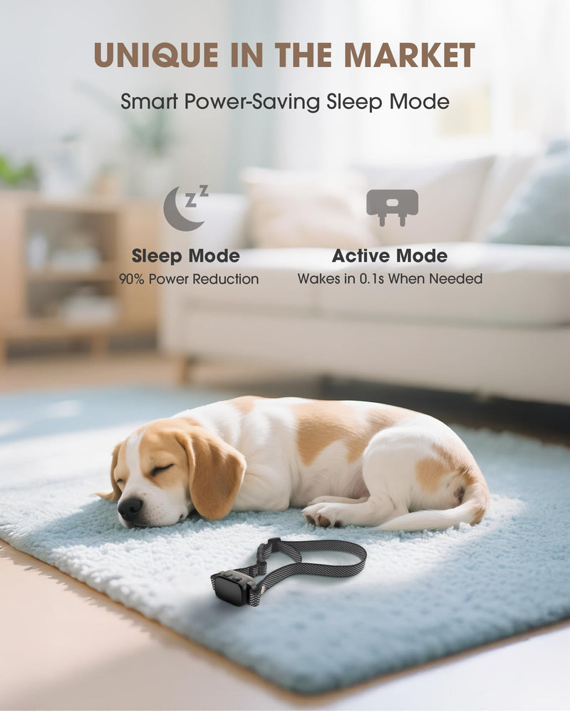 No Shock No Prongs Dog Training Collar, 100% Safe & Humane for Small Medium Dogs, Sound & 2X Strong Vibration(1-9) & Combo Mode (1-9), 2600Ft Remote Range E-Collar with Smart Power Mode?Black? Black - PawsPlanet Australia