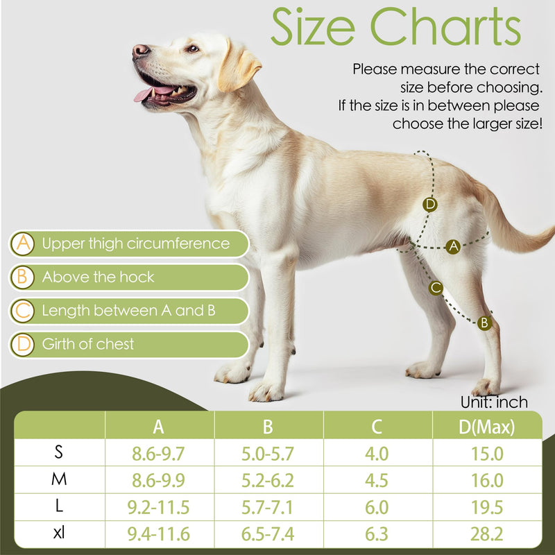 Dog Leg Braces for Back Leg- Dog ACL Brace for Torn and Back Hind Rear Legs ACL Tear, Dog Leg Brace for Hip Dysplasia, Dog Arthritis, Luxating Patella(Size L)