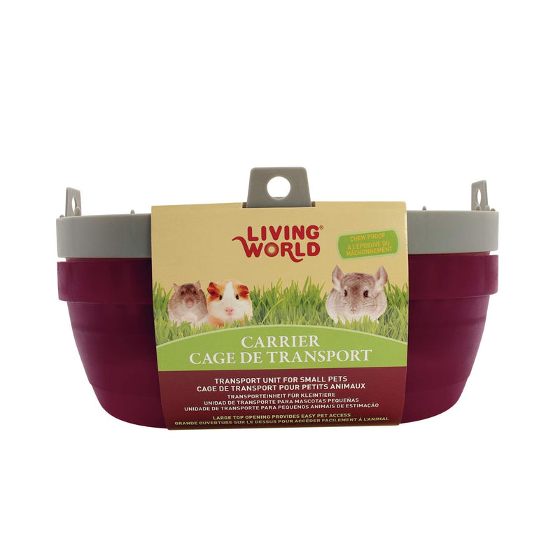 Living World – Pet Carrier for Small Pets, Large 12.0"L x 9.0"W x 8.3"H Standard Packaging - PawsPlanet Australia