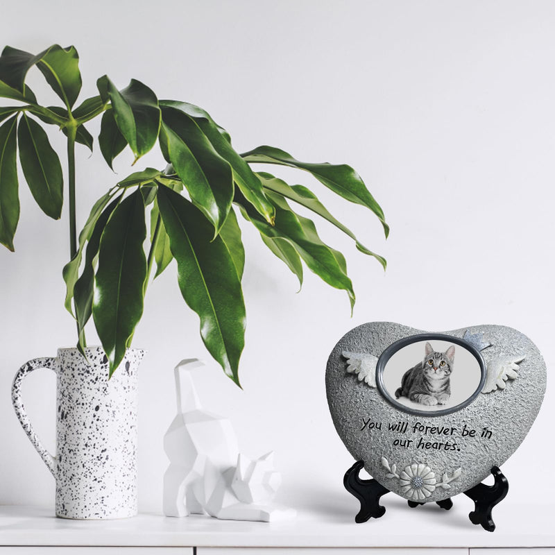 Pet Memorial Stones for Dog or Cats,Loss of Dog Sympathy Gift Indoor Display,Pet Grave Markers Dog Bereavement Gifts Outdoor Tombstone Heart Shaped Carve "You will forever be in our heart" Heart Shape - PawsPlanet Australia