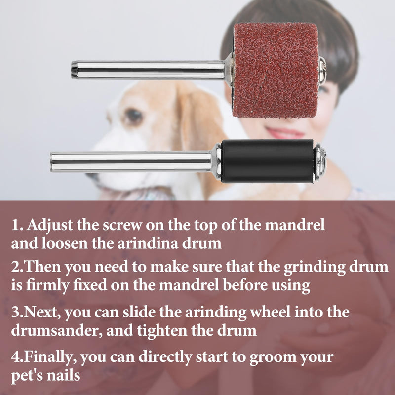 26 Pack Nail Grinder for Dogs Replacement Kit Pet Nail Grinder Replacement Kit with Grit Sanding Bands Pet Smoother Claw Care Dog Claw Grooming Supplies(80#/120#) - PawsPlanet Australia