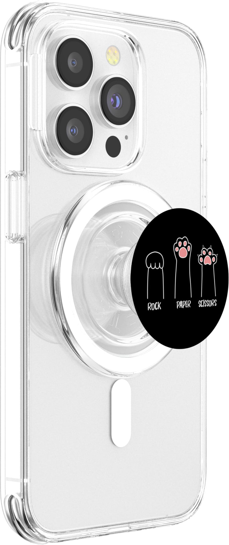 Rock Paper Scissors Hand Game Cute Paw Funny Cat PopSockets PopGrip for MagSafe Magnetic PopGrip - PawsPlanet Australia