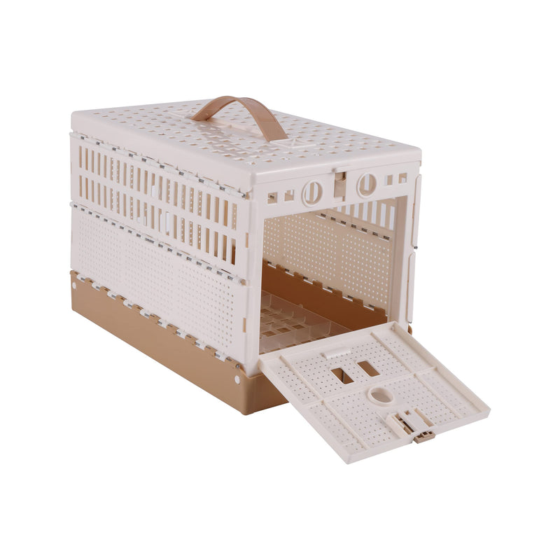 Plastic Foldable Pigeon Cage with Handle, Portable Bird Travel Carrier Cage Pigeon Cage Pairing Cage Pigeon Nest Box Easy to Clean for Training and Release Competition(S)(Two Doors) S - PawsPlanet Australia