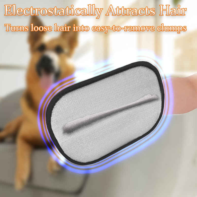 Pet Hair Removal Glove for Dogs and Cats, 1PCS Upgrade Reusable Electrostatic Gloves for Deshedding, Washable Cat Grooming Brush Five-Finger Magic Gloves for Clothing Carpet Sofa Car Seat - PawsPlanet Australia