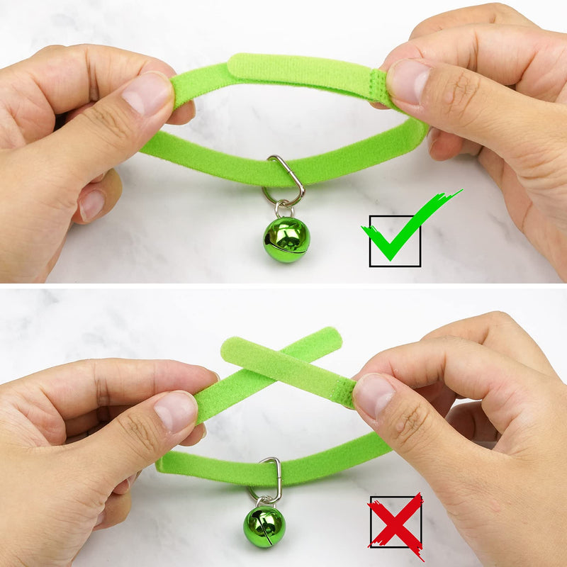 jiebor 24Pcs Tiny Kitten Collar Puppy Whelping Collars with 24Pcs Bell for Small Newborn Puppies Kitten Cat Dog - PawsPlanet Australia