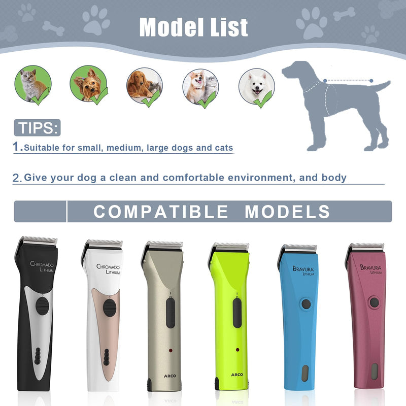 2PCS Adjustable 5 in 1 Replacement Blades Compatible with Wahl 5 in1 Clipper Bravura, Chromado, Creativa, Figura, Motion, Supergroom Dog Grooming Clippers Black-2 - PawsPlanet Australia