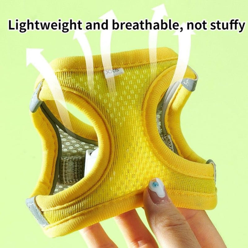 Pet Harness,Rabbit Harness and Leash Set, Breathable Pet Vest, Reflective Strips Jacket for Small Kitten, Puppy, Rabbit (Green,S) Green S - PawsPlanet Australia