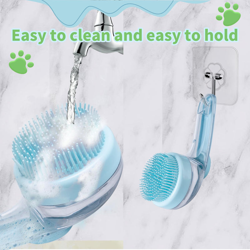 (6PCS) Pet Bath Set – Dog Bath Brush, Cat Chin Cleaning Brush, Dog Toothbrush, Adjustable Glove Massage Brush for Dogs & Cats (Long & Short Hair) (Blue) Blue - PawsPlanet Australia
