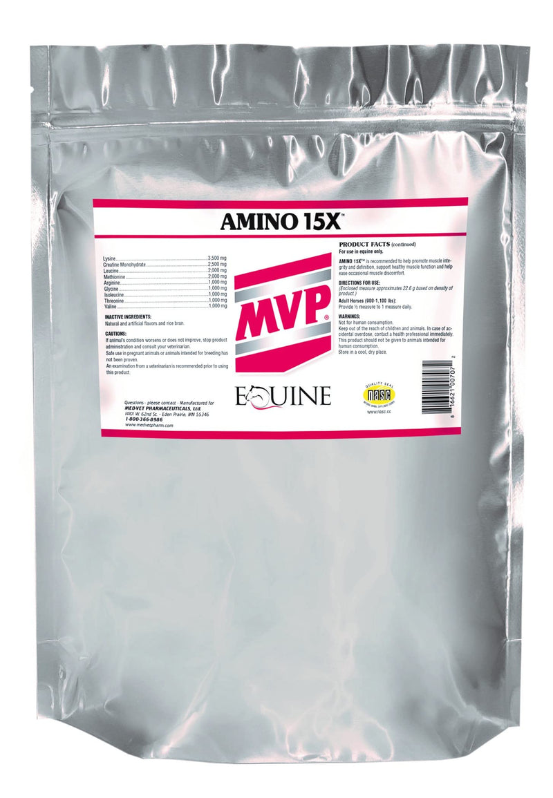 MVP Amino 15X (1.5lb) Supports Healthy Muscle Function, Development and Recovery in Horses. 1.5lb