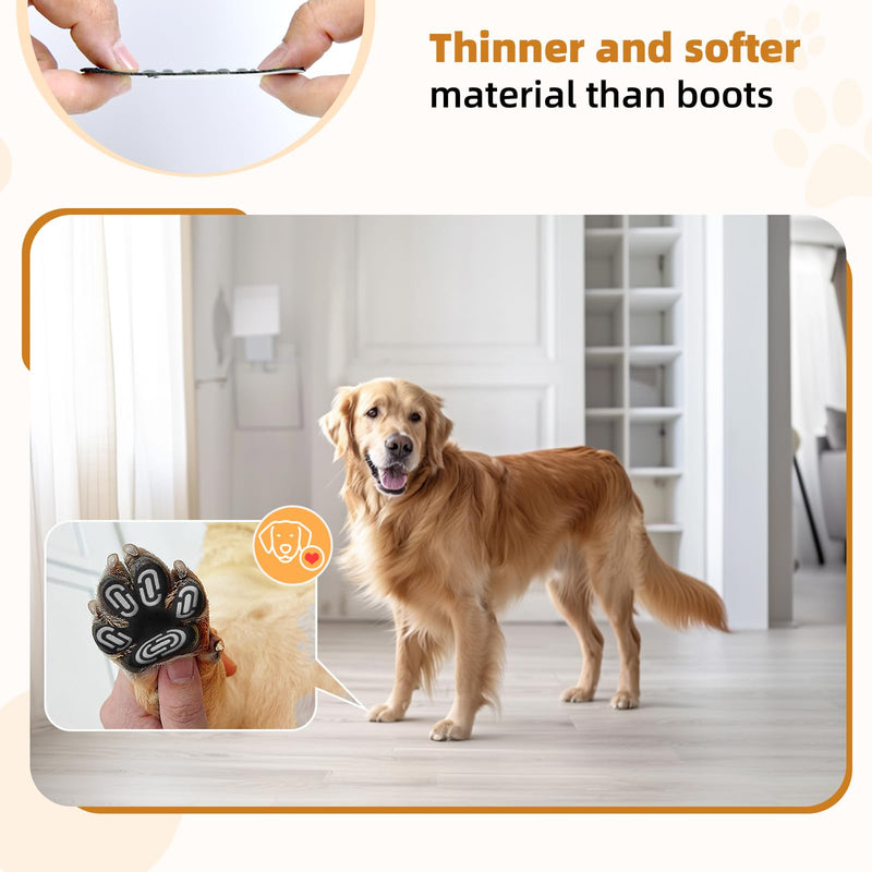 Anti-Slip Dog Paw Protector Pads for Senior Dogs, Dog Paw Adhesive Pads on Hardwood Floor,Senior Dog Essentials with Strong Traction,Dog Grippers,12 Sets 48 pc XXXL Black - PawsPlanet Australia