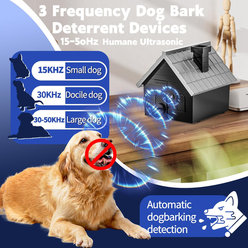 Mimo Style Anti Barking Device for Dogs, Ultrasonic Dog Bark Deterrent Devices, Dog Barking Silencer up to 50 FT, Dog Barking Control Device, Bark Box Indoor Outdoor Use(Black) black - PawsPlanet Australia