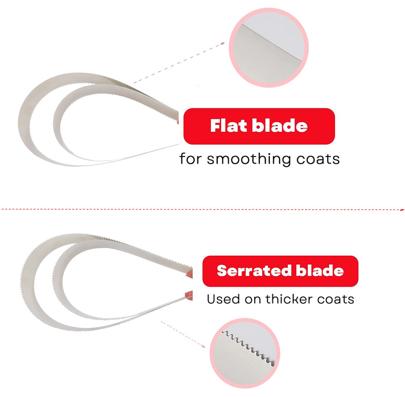 Shedding Blade Horse Brush Scraper Stainless Steel Shed Blade for Dogs (two loops) White two loops - PawsPlanet Australia