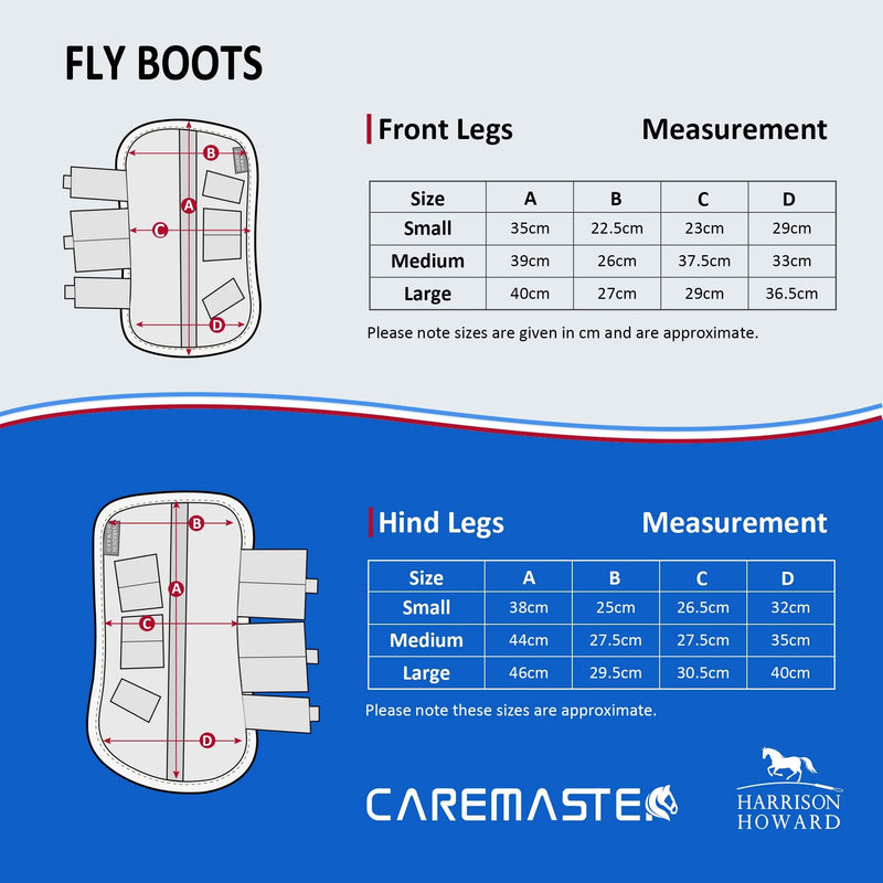 Harrison Howard Horse Fly Prevention Fleece-Edging Nylon Strap Fly Boots Horse Leg Guards Set of 4 -Silver (Full) Silver Full (Large)