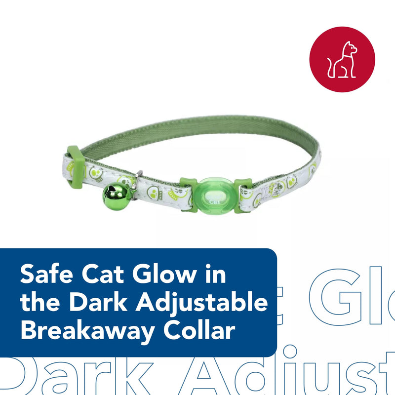 Coastal Pet - Safe Cat Glow in The Dark Adjustable Breakaway Collar - Glowing Pink Queen - 3/8" x 8"-12" 3/8" x 08"-12" (Pack of 1) - PawsPlanet Australia