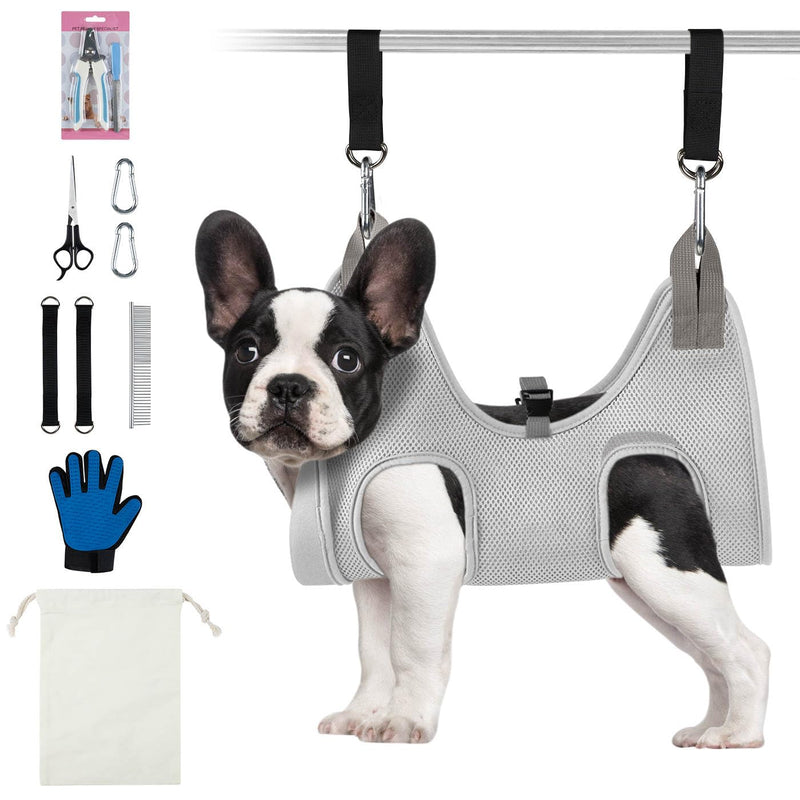 Dog Grooming Hammock, Dog Grooming Harness, Dog Nail Trimming Restraint, Dog Grooming Tools, Dog Nail Clippers for Small Dogs,Grooming Hammock for Small Dogs, Pet Grooming Hammock - PawsPlanet Australia