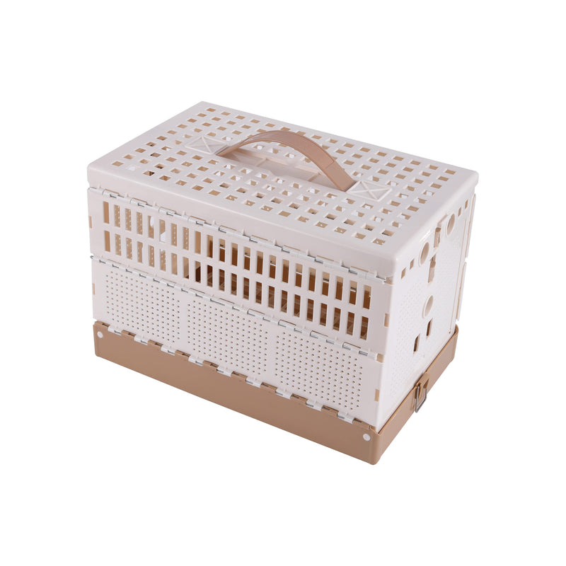 Plastic Foldable Pigeon Cage with Handle, Portable Bird Travel Carrier Cage Pigeon Cage Pairing Cage Pigeon Nest Box Easy to Clean for Training and Release Competition(S)(Two Doors) S - PawsPlanet Australia