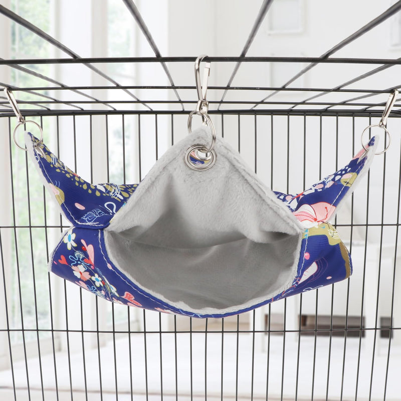 Bird Double Hammock Warm Nest Bed for Parrot Budgie Parakeet Cockatiel Conure Lovebird Hamster Rat Mice Chinchinlla (S) S - PawsPlanet Australia