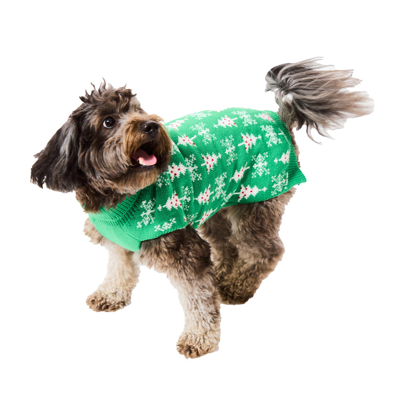 Christmas Trees & Snowflakes Green Pet Accessory XS Christmas Trees & Snowflakes - PawsPlanet Australia