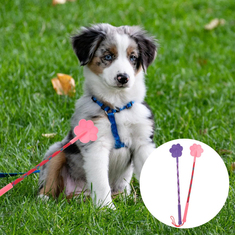 2pcs Dog Training Tool Supplies Small Dog Toys Lure Stick for Dogs Targeting Stick Cat Training Clicker Toy Tools Pet Training Stick Dog Stuff Puppy Dog Trainer 42X8X0.8cm As Shown - PawsPlanet Australia