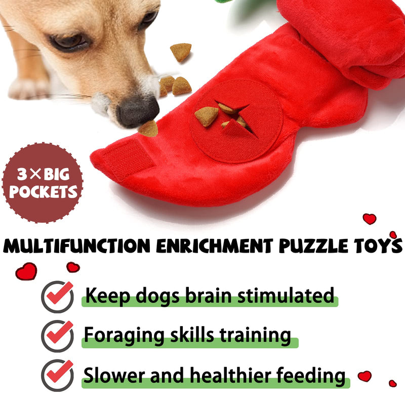 Rose Puzzle Dog Toy, Valentine's Day & Christmas Gift, Squeaky Crinkle Enrichment Snuffle Mat, for Small Medium Large Dogs & Puppies Rose - PawsPlanet Australia