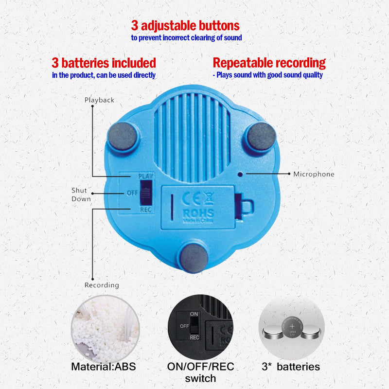 Dog Buttons for Communication, 9pcs Recordable Talking Buttons Set with Mat & Stickers, Pet Training Buttons for Dogs & Cats, Speaking Buttons - PawsPlanet Australia
