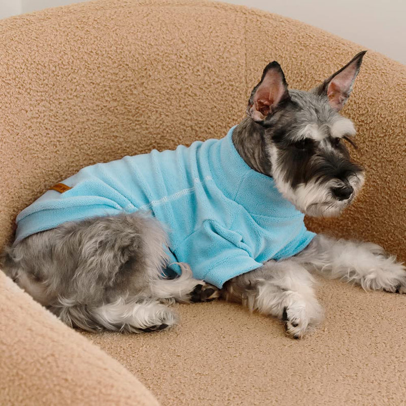 Fitwarm 3 Pack Classic Fleece Dog Sweater, Turtleneck Dog Sweatshirt, Dog Winter Clothes for Small Dogs Boy Girl, Pet Pullover Jacket, Cat Apparel, Blue, Grey, Navy, Medium Blue-Grey-Navy - PawsPlanet Australia