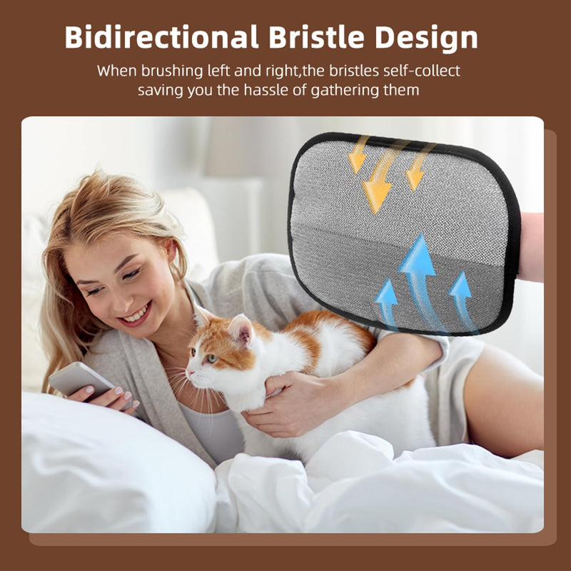 Upgraded 5-Finger Electrostatic Pet Hair Removal Glove for Cats & Dogs - Reusable, Washable, Eco-Friendly Grooming Tool for Furniture, Carpet, Car Seat, Clothes - PawsPlanet Australia