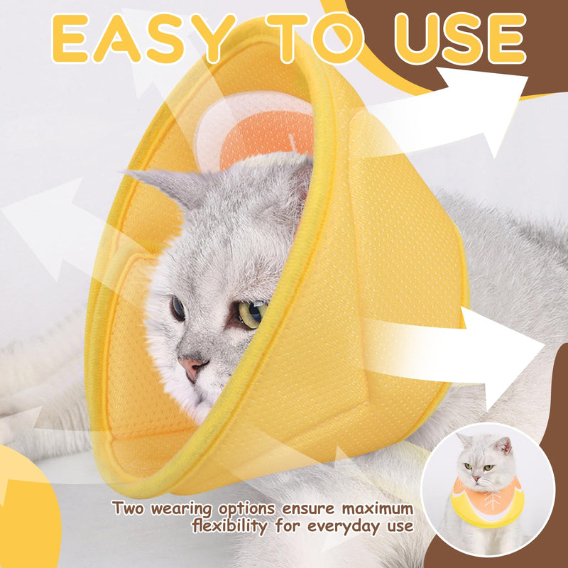 Elizabethan Collar Dog Cat Soft Adjustable, Breathable Cone Collar for Dogs, Cat Dog Collar for Dogs After Surgery, Suitable for Pets Neck Girth 27-36 cm