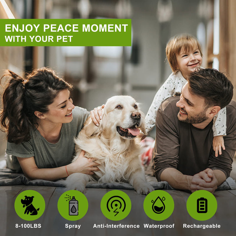 Citronella Dog Bark Collar, Dog Barking Collar with 2 Adjustable Sensitivity and Volume of Spray [1 Citronella Spray Refill] No Shock Anti Bark Collars for Small Medium Large Dogs, Red Black-2 Adjustable Spray & Sensitivity Level - PawsPlanet Australia