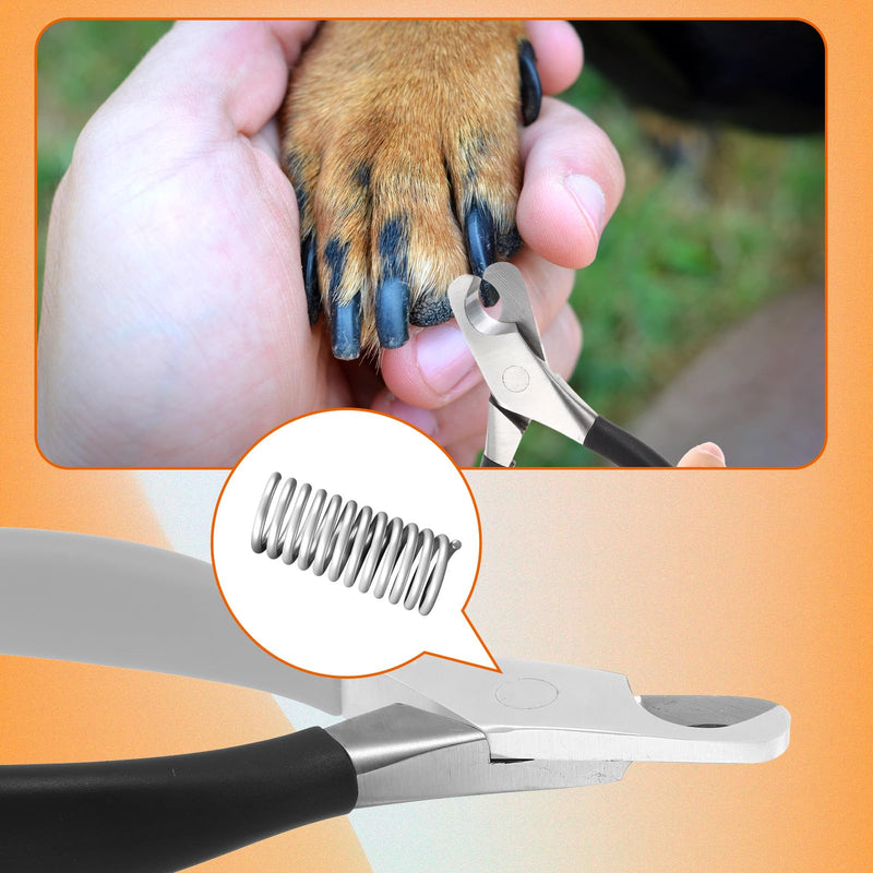Heavy Duty Dog Nail Clippers - Cuts Thick Nails Like Butter, Wide Open Dog Nail Clippers Professional Nail-Trimmer for Large Breed with Razor Sharp Blade (Black) - PawsPlanet Australia
