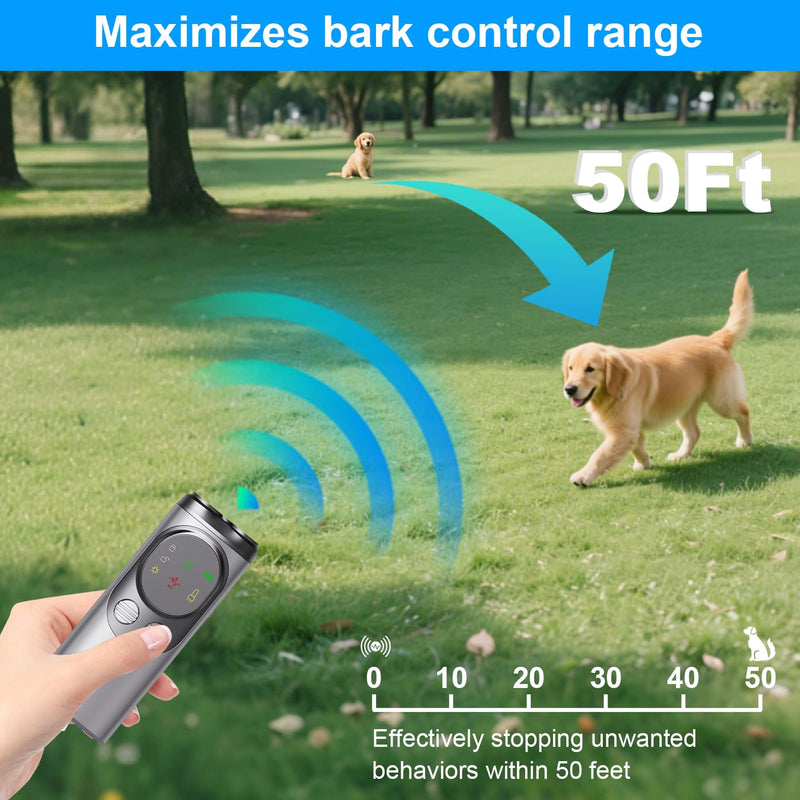 Dog Bark Deterrent Device, Anti Barking Device for Dogs, Ultrasonic Dog Bark Deterrent to Stop Barking 50 ft, Barks No More Dog Training Device, Barking Silencer for Dog Training - PawsPlanet Australia